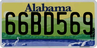 AL license plate 66BD569