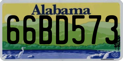 AL license plate 66BD573
