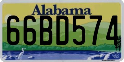 AL license plate 66BD574