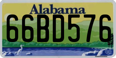 AL license plate 66BD576