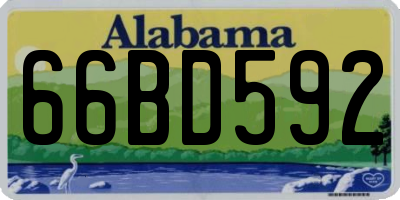 AL license plate 66BD592