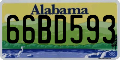 AL license plate 66BD593