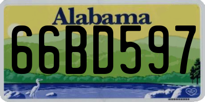 AL license plate 66BD597