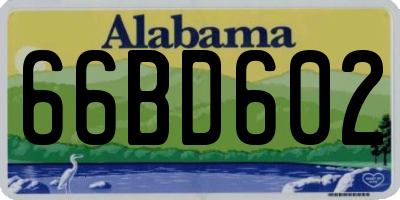 AL license plate 66BD602