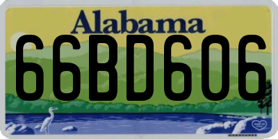 AL license plate 66BD606