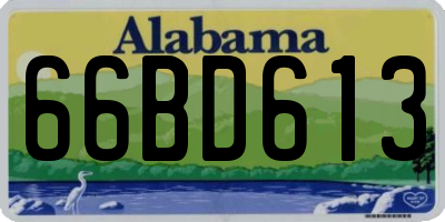 AL license plate 66BD613