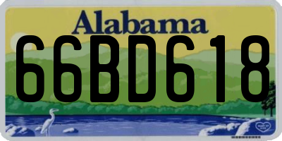 AL license plate 66BD618