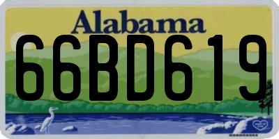 AL license plate 66BD619