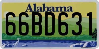 AL license plate 66BD631
