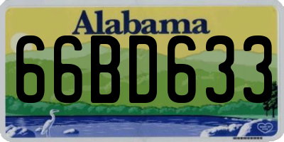 AL license plate 66BD633