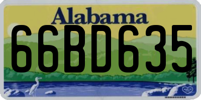 AL license plate 66BD635