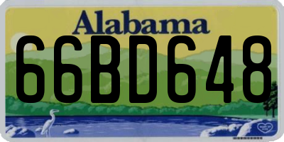 AL license plate 66BD648