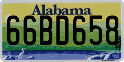 AL license plate 66BD658