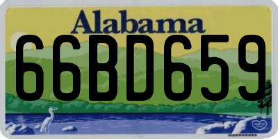 AL license plate 66BD659