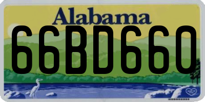AL license plate 66BD660