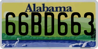 AL license plate 66BD663