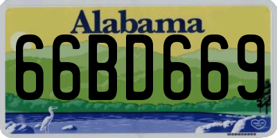AL license plate 66BD669