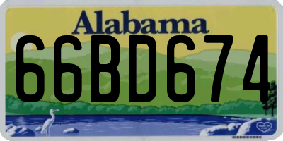 AL license plate 66BD674