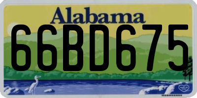 AL license plate 66BD675