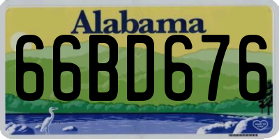 AL license plate 66BD676