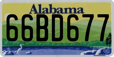 AL license plate 66BD677