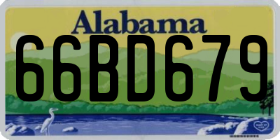 AL license plate 66BD679