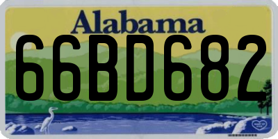 AL license plate 66BD682
