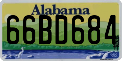 AL license plate 66BD684