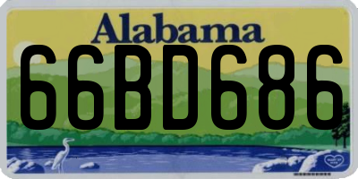 AL license plate 66BD686