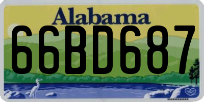 AL license plate 66BD687