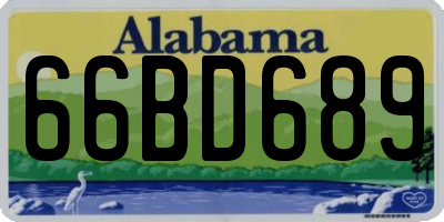 AL license plate 66BD689