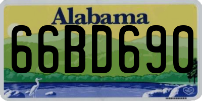 AL license plate 66BD690