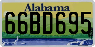 AL license plate 66BD695