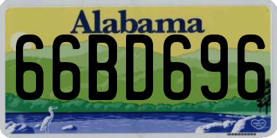 AL license plate 66BD696