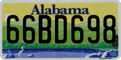 AL license plate 66BD698