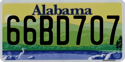 AL license plate 66BD707