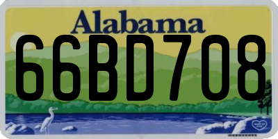 AL license plate 66BD708