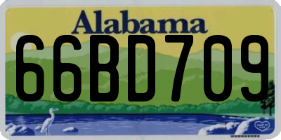 AL license plate 66BD709