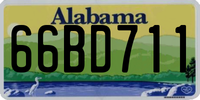 AL license plate 66BD711