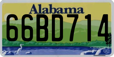 AL license plate 66BD714
