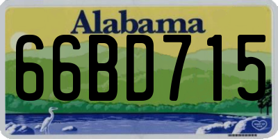 AL license plate 66BD715