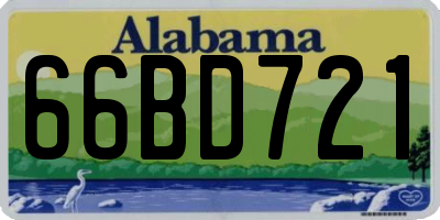AL license plate 66BD721