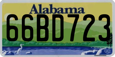 AL license plate 66BD723
