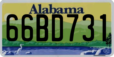 AL license plate 66BD731