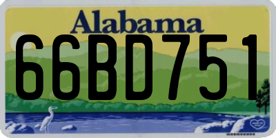 AL license plate 66BD751