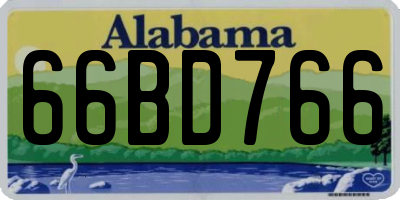 AL license plate 66BD766