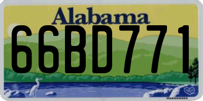 AL license plate 66BD771