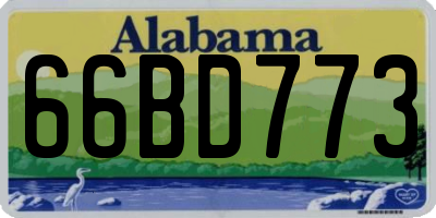 AL license plate 66BD773