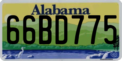 AL license plate 66BD775