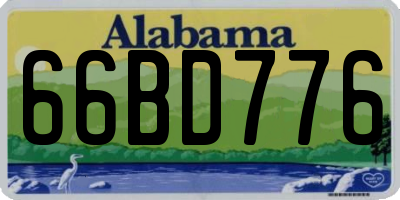 AL license plate 66BD776